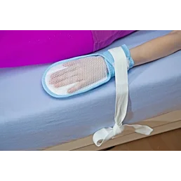 Upínací popruh s rukavicou, fixácia rúk pre pacientov proti poraneniam  - Náhľad