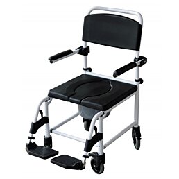 Sprchovací a WC vozík s mäkkým sedadlom – pre seniorov a pacientov