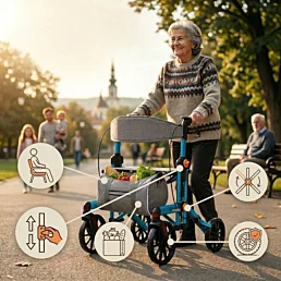 Výškovo nastaviteľné chohodítko so 4 kolesami RF-626 Berlin