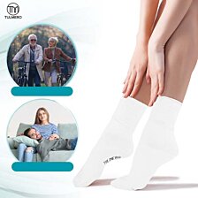 Dámske nekopresné diabetické bavlnené ponožky, Tulmero Medical, šedé