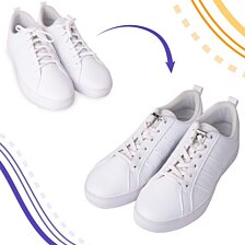 Elastické šnúrky do topánok bez viazania s kovovou sponou, Laces, biela
