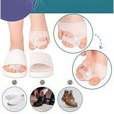 Gélový korekčný obväz s medziprstovým klinom a magnetmi, Hallux, 1 pár (2ks)