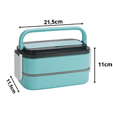 Obedár s príborom XXL - Box na jedlo na cesty 1,4 l