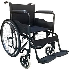 Oceľový invalidný vozík Gabi BME4611, šírka sedadla 45 cm, čierny