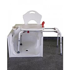 Prenosná lavica do vane, posuvná stolička pre seniorov, sedadlo do vane do 130 kg
