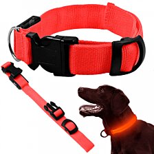 Svietiaci LED obojok nastaviteľný pre psov a mačky, Collar