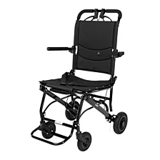 Transportný invalidný vozík pre asistovaný pohyb - čierny, skladací – 136 kg