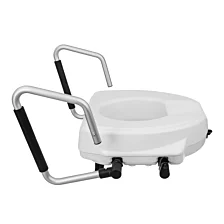 Zvýšené toaletné sedadlo s odklápacími opierkami KING - 130 kg