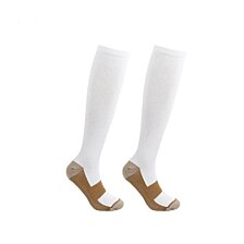 Kompresné podkolienky unisex, biele