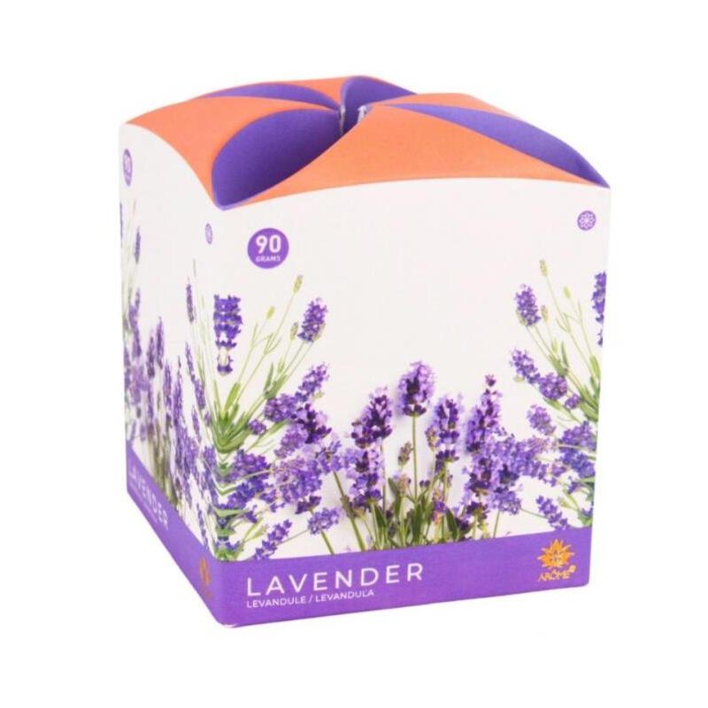 ARÔME sviečka 90 g – Lavender v skle a flower boxe