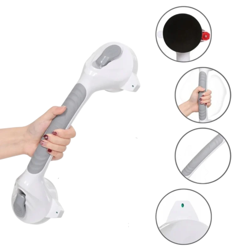 Bezvŕtacie kúpeľňové madlo s prísavkami 38 cm – bezpečnostné zábradlie pre seniorov