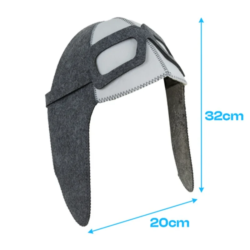 Plstená čiapka do sauny Aviator – pohodlná a priedušná ochrana