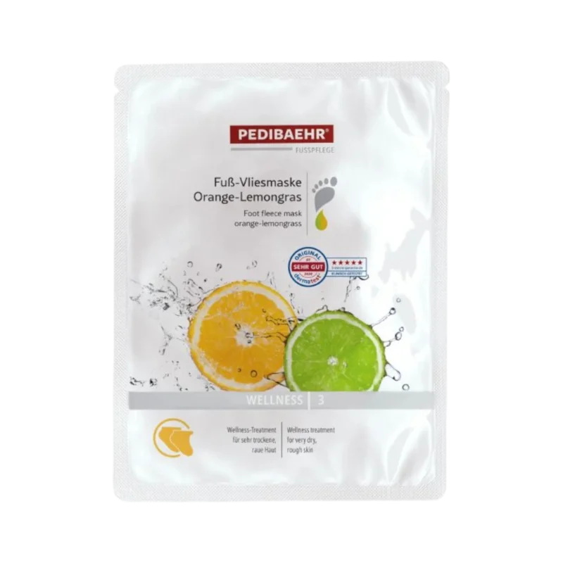 Flísová maska na nohy BAEHR s vôňou pomaranča a citrónovej trávy