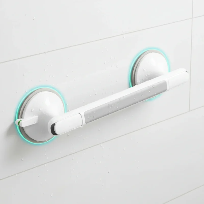 Kúpeľňové madlo s prísavkami a indikátorom upevnenia – bezpečná opora
