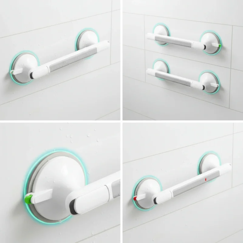 Protišmykové kúpeľňové madlo s prísavkou – praktická pomôcka do kúpeľne