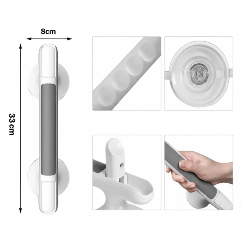 Kúpeľňová úchytka s prísavkou – jednoduchá montáž bez vŕtania