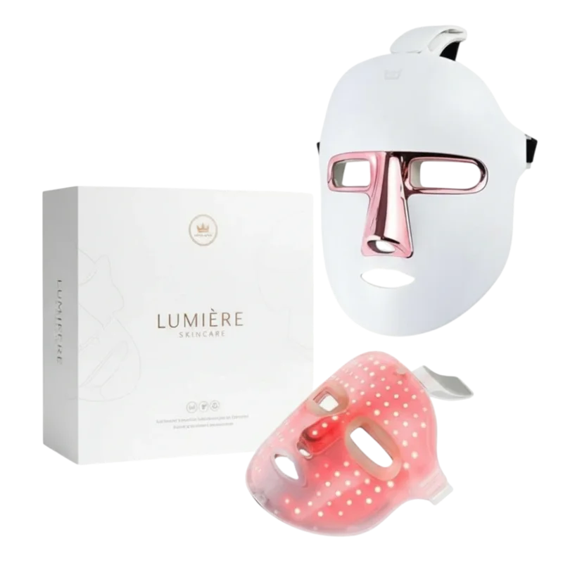 LED maska 7v1 – príslušenstvo a pásik v balení