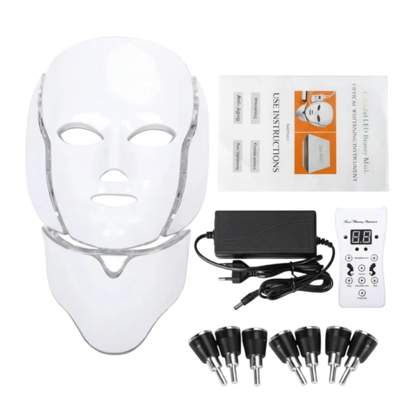 LED maska počas používania – šetrná domáca fotónová terapia bez bolesti