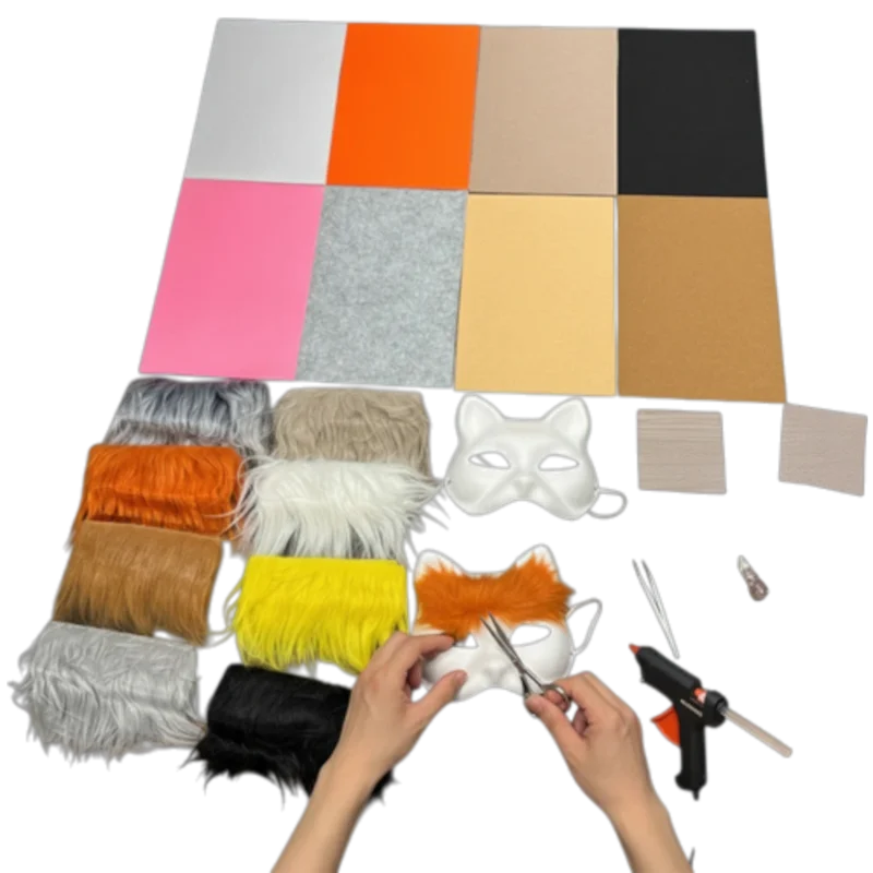 Hotové mačacie masky – výsledok tvorenia