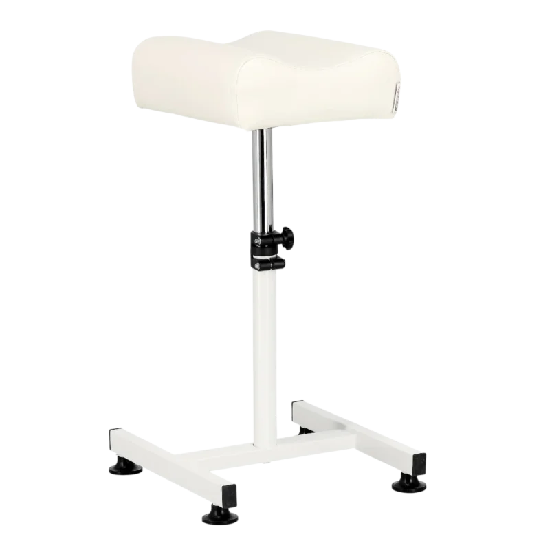 Podnožka na pedikúru s nastaviteľnou výškou – biela, bočný pohľad
