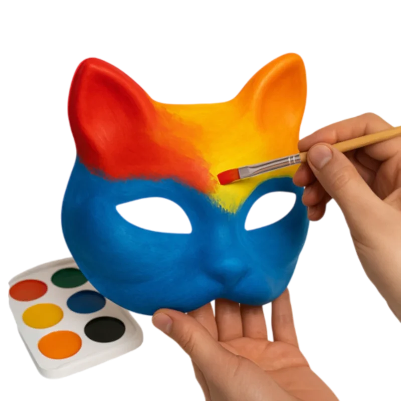 Hotové mačacie masky RUHHY – inšpirácia dekorovania