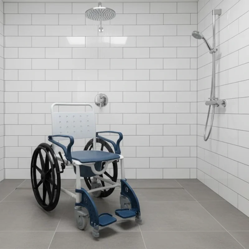 Detail konštrukcie a funkcií sprchovacieho a toaletného vozíka SANI-TIM 3v1