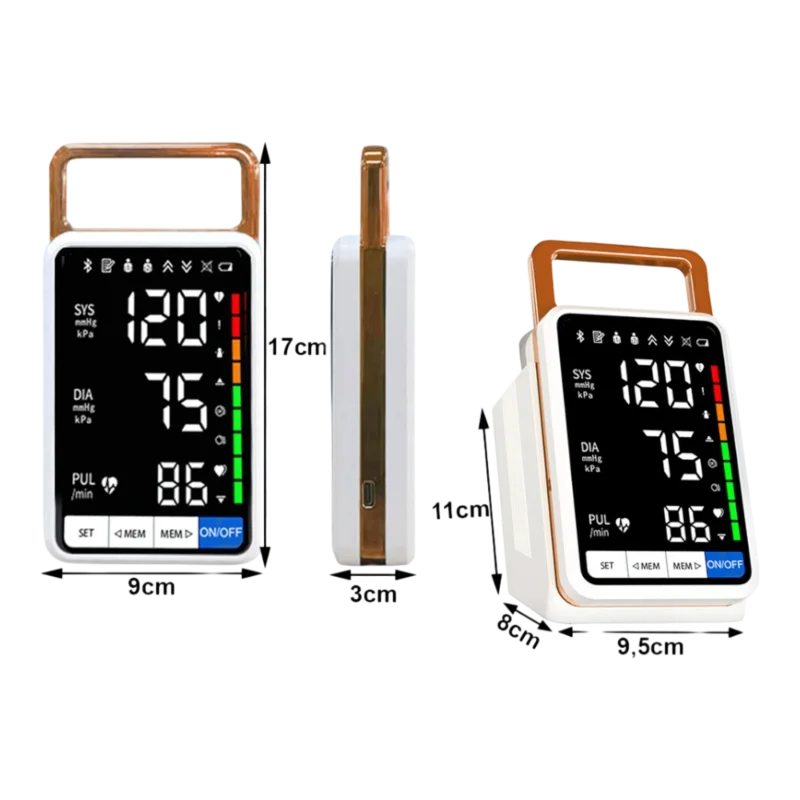 Tlakomer s puzdrom pripravený na používanie doma alebo v práci