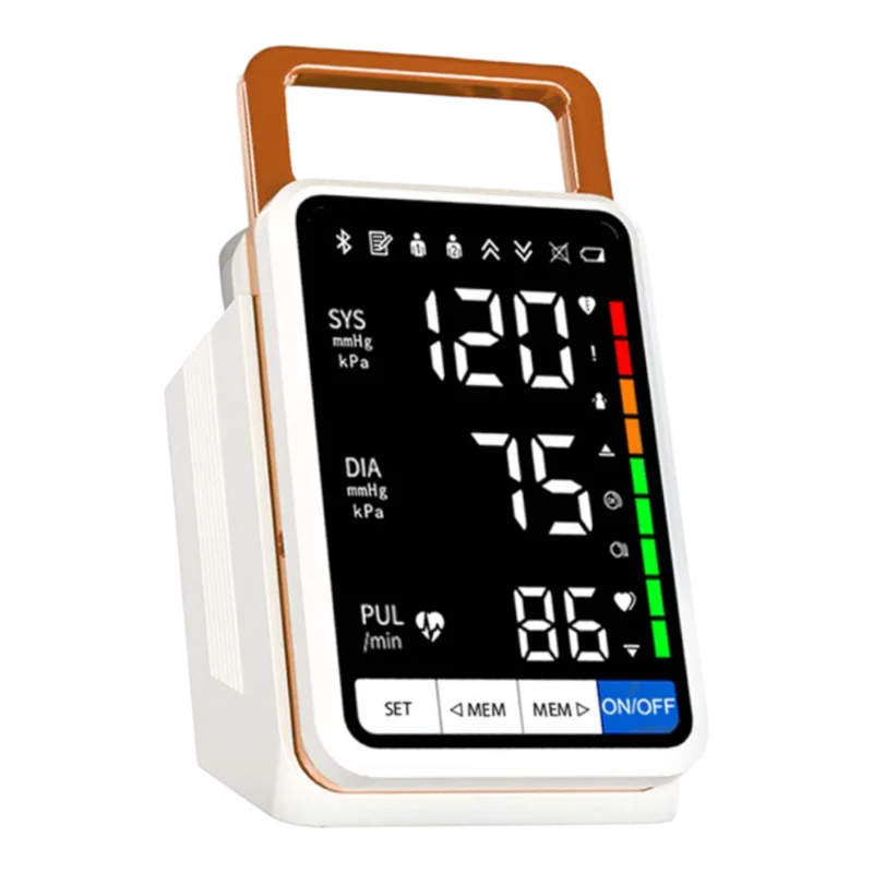 Detail displeja tlakomeru s farebnou stupnicou tlaku