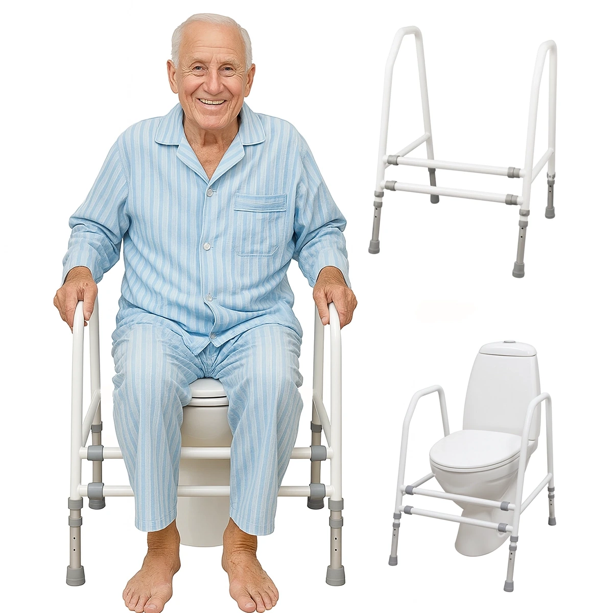 Opora k toalete - montáž bez náradia