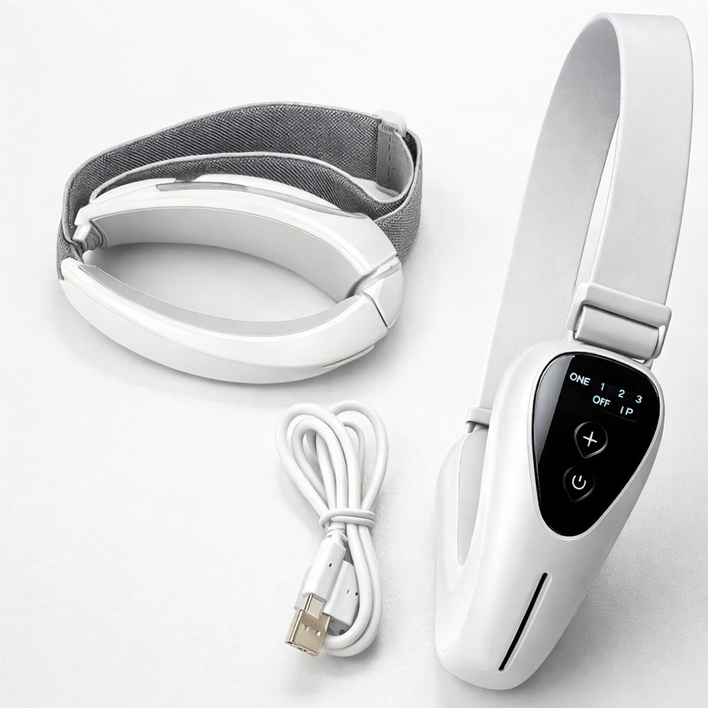 Bočný pohľad na skladaciu 180° konštrukciu prístroja na bradu