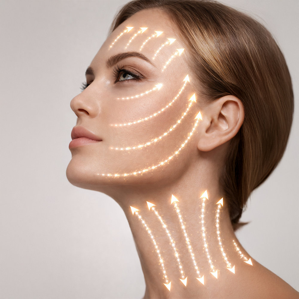 Detail LED displeja EMS prístroja na spevnenie brady